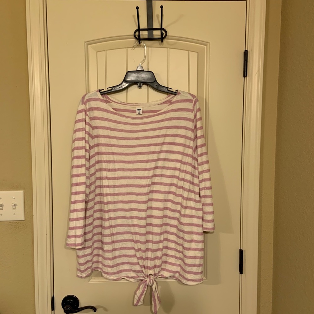 Pink striped top